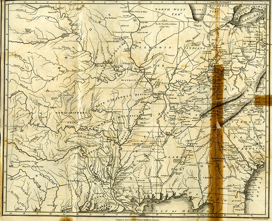 Map of the Ozarks Region, circa 1821