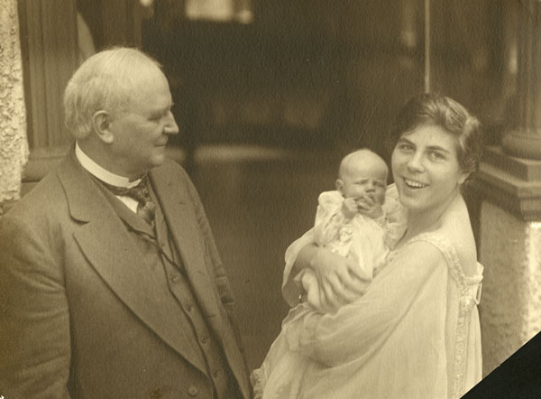 Clark with daughter and grandson