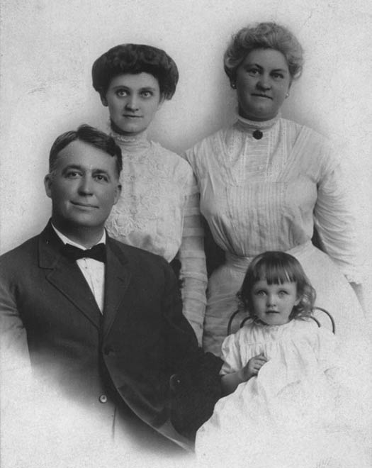 Jane with her mother and grandparents