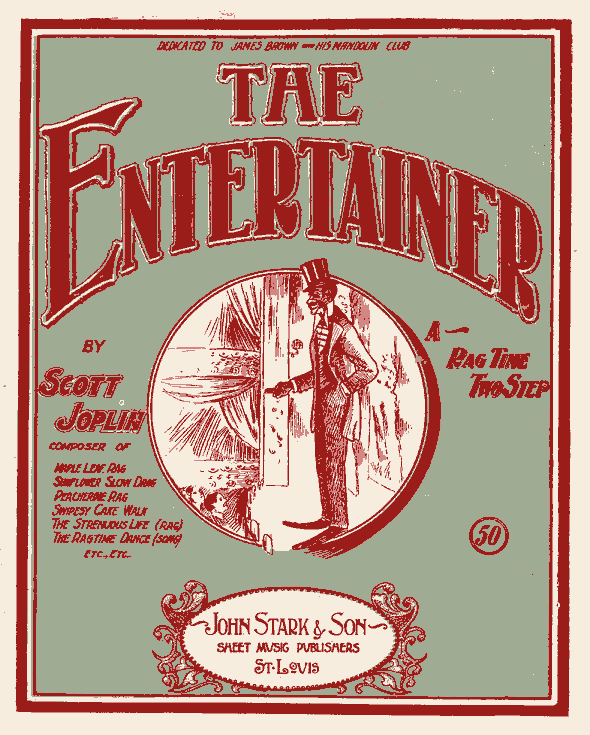 The Entertainer sheet music cover