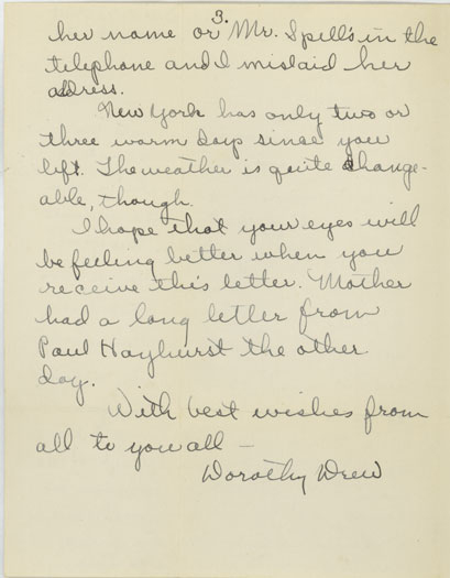 Letter describing excitement surrounding Lindbergh’s flight