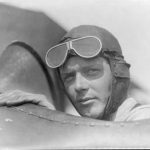 Lindbergh in an open cockpit
