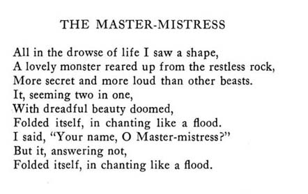 The Master-Mistress poem