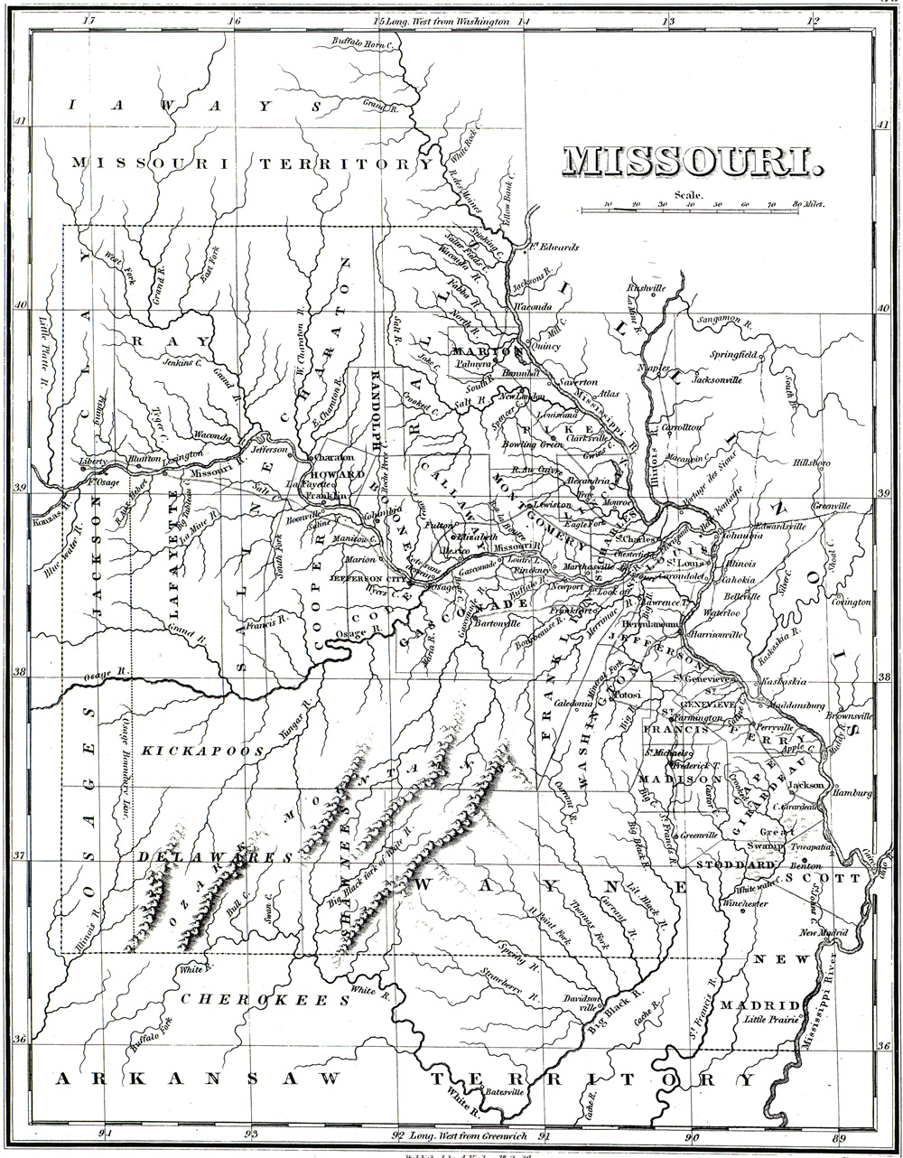 Map of Missouri, 1831