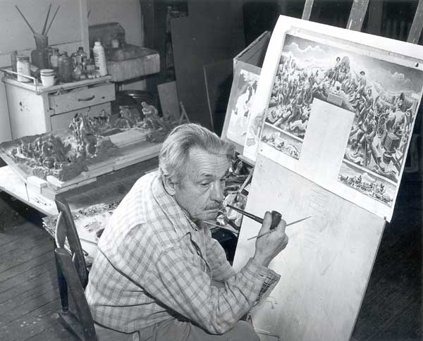 Benton in his Kansas City studio